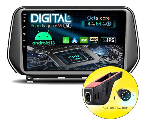 Radio Pantalla Android Hyundai Santa Fe 2019/23