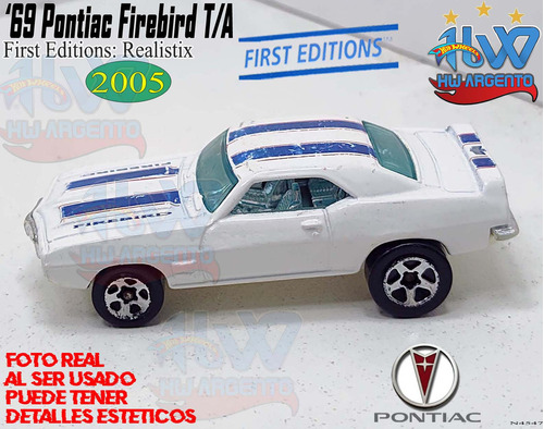 Hot Wheels Usado Hwargento '69 Pontiac Firebird T/a N4547 20