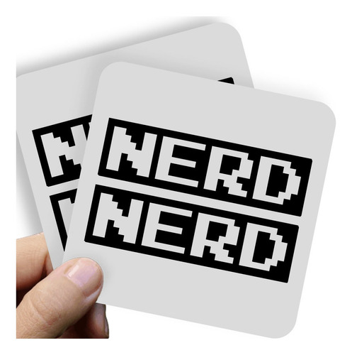 Adesivo Kit C/2 - 10x6cm - Nerd Nerd Geek