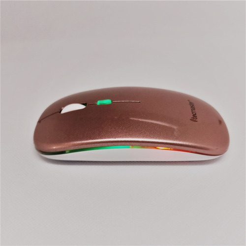 Mouse Dual Recargable Inalámbrico Bt Tecmaster Golden Rose