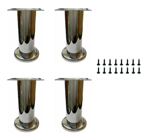 Imagen 2 de 4 de Pack 4 Patas Metálicas Altura 15cm Muebles, Sofa, Closet