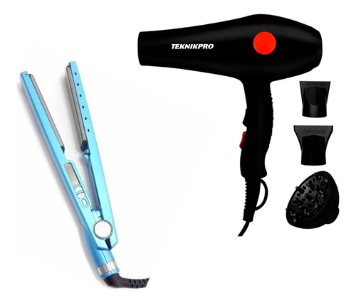 Kit Planchita Babyliss Digital 4091 + Secador Teknikpro