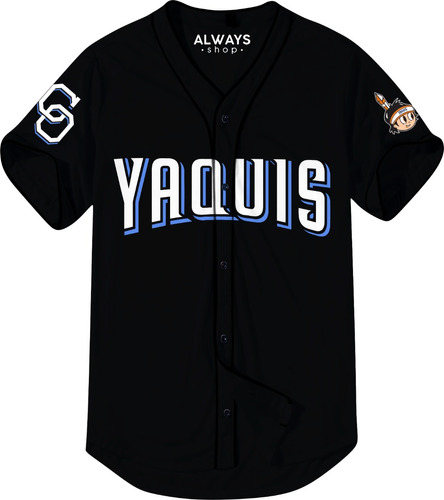 Camisola Jersey Yaquis De Obregon M1 Negro Ch M G Eg 2eg