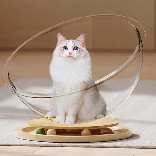 Acogedora Cama Para Gatos Con Pelotas De Juguete L
