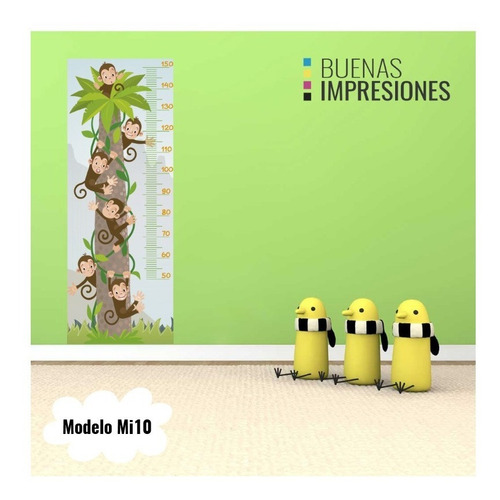 Imagen 4 de 10 de Vinilos Decorativos Medidores Infantiles Animales, Buho