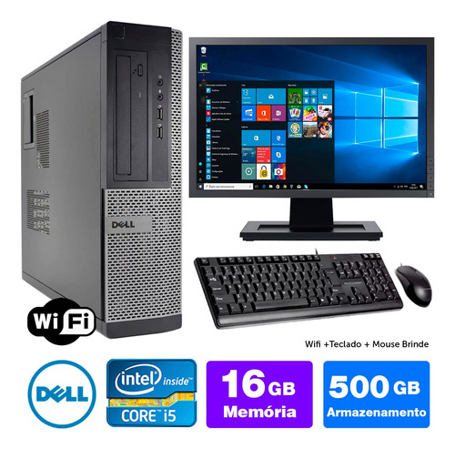 Computador Usado Dell Optiplex Int I5 2g 16gb 500gb Mon17w