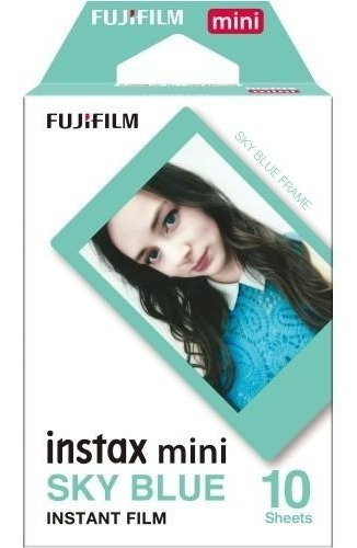 Imagen 1 de 1 de Fujifilm Mini Sky Blue Film Paquete De Película 10 Unidades