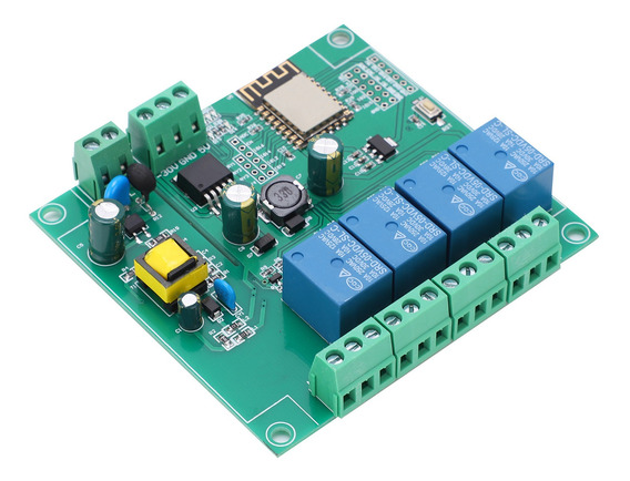 Módulo de relé-Módulo de relé Placa de Desarrollo de Control Remoto WiFi de 16 Canales DC 24V para ESP8266 