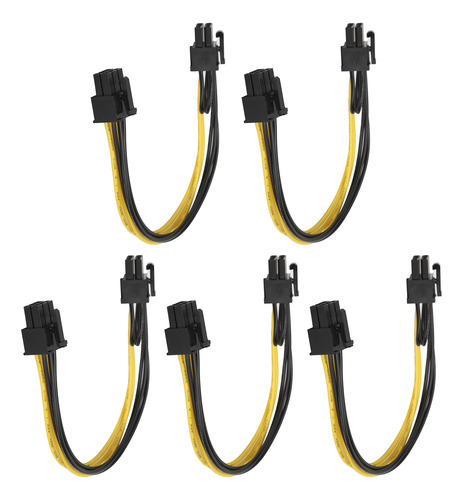 Cable Adaptador De Tarjeta Gráfica, 5 Piezas, 6 Pines Hembra