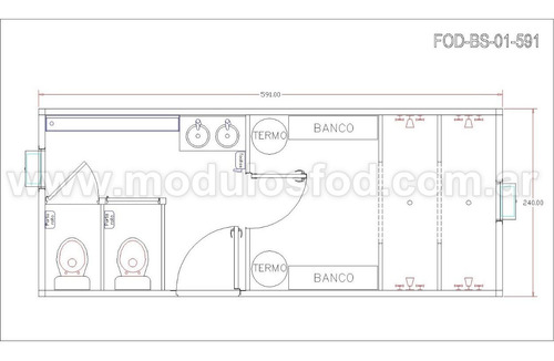 Imagen 11 de 11 de Modulo Habitacional Modulo Container Sanitario Rio Negro