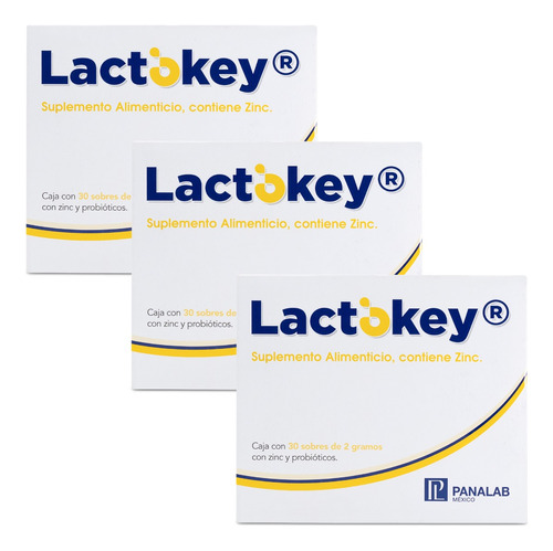 Lactokey Suplemento Zinc Probióticos 30 Sobres De 2g - 3pack