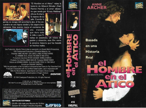 El Hombre En El Atico Vhs Anne Archer The Man In The Attic