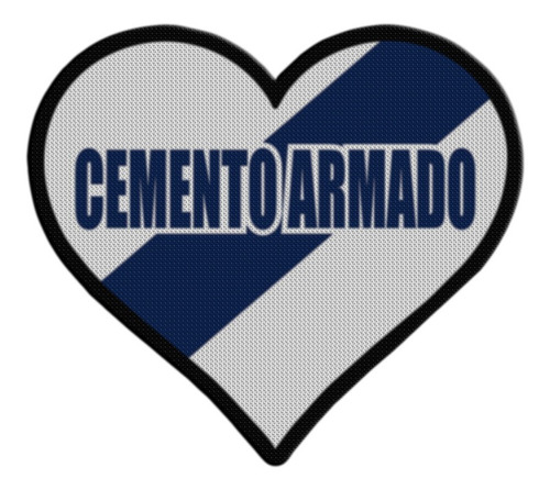 Parche Termoadhesivo Corazon Cemento Armado Azul