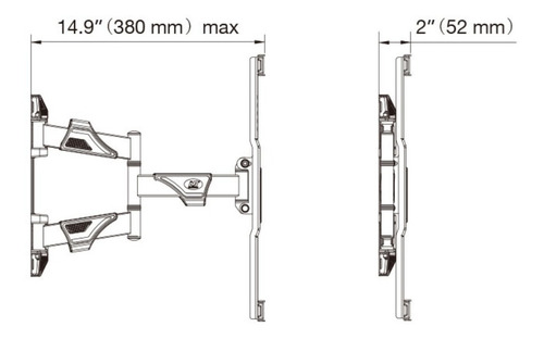 Soporte Para Tv Extensible Doble Nb Northbayou P6 De 40 A 75