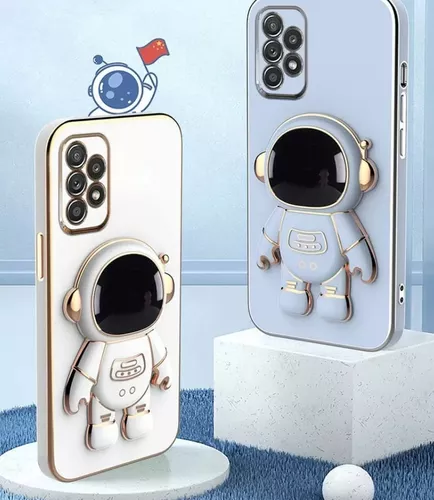 Funda de silicona para Oppo A17 con soporte de astronauta espacial, funda a  prueba de golpes para teléfono Oppo A17 con bonita cubierta para mujeres