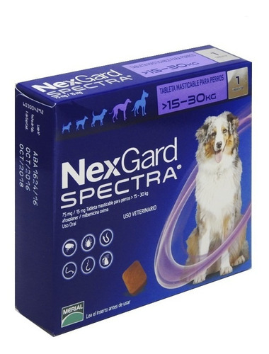 Antiparasitario Interno Y Externo Nexgard Spectra 15-30 Kg