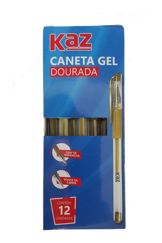 Imagem 2 de 2 de Caneta Gel Neon Caixa Com 12 Peças Dourada Ou Prata