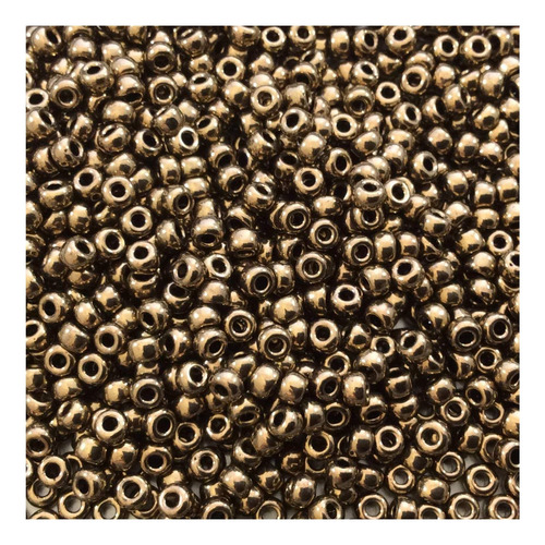 Pérolas De Semente Miyuki, Bronze Escuro, Metálico, 22 De