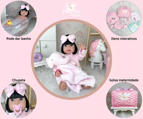 Bebê Reborn Boneca Real Acompanha Vários Itens Promoção Relâmpago