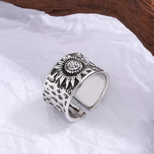 Anillo Girasol Diseño Ajustable P925