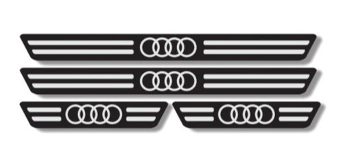 Embellecedores De Estribos Interior Autos Audi Negro 