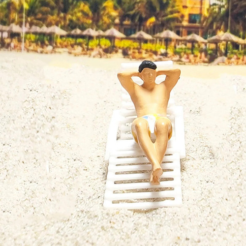 Ds Silla De Playa Reclinable De Simulación 1/64 Para Color