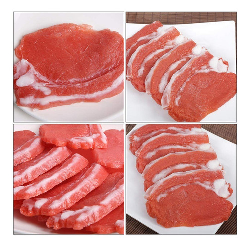 Kit De Comida De Carne De Cerdo Fresco Cocido Falso, 2 Pieza
