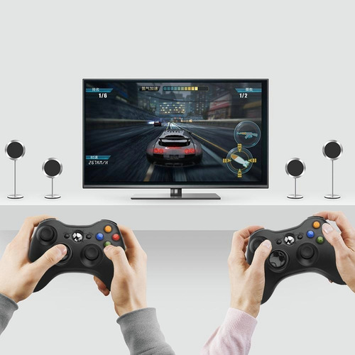 Control Compatible Con Xbox 360 Negro Inalámbrico Genérico