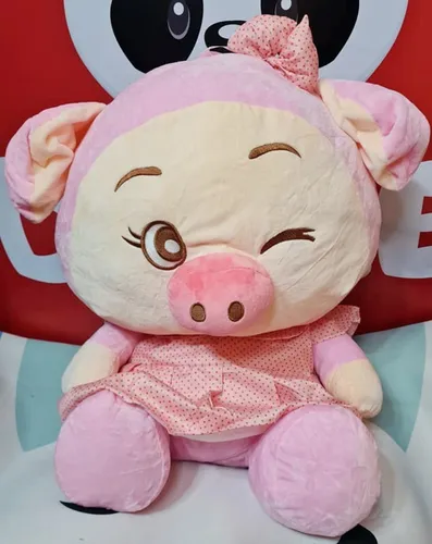 Chancho Cerdita De Peluche Gigante Rosa O Celeste