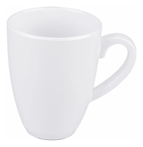 Set X 12 Jarro Taza Mug Desayuno De Melamina Blanca Plástico