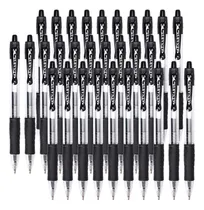 Comprar Bolígrafos De Gel Negro 30 Unidades Punta Fina Retráctiles