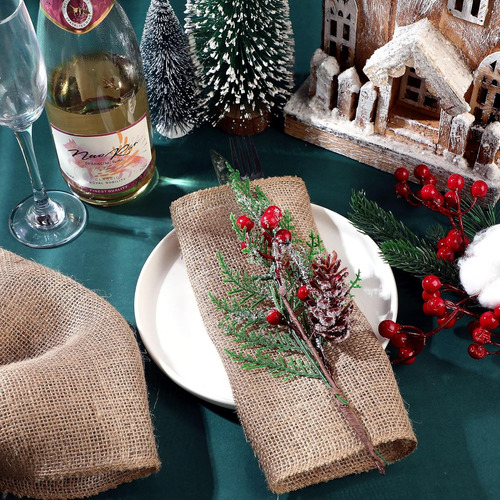 Rollo De Tela De Arpillera De Navidad Caminos De Mesa B...