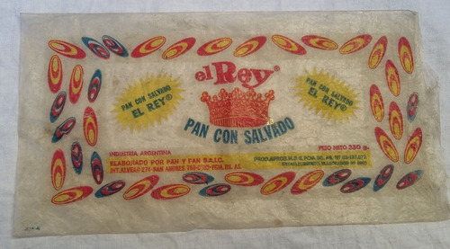 Antigua Bolsa De Pan Con Salvado Retro Vintage