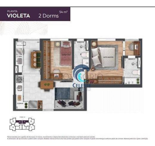 Imagem 19 de 21 de Apartamento À Venda, 54 M² Por R$ 405.239,57 - Jardim Satélite - São José Dos Campos/sp - Ap1681