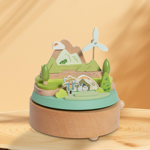 Caja De Música Con Forma De En Terrazas, Adorno De