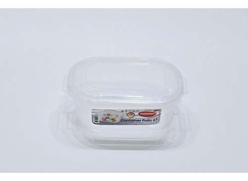 Pack 3 Hermético Rectangular Chico Tuper 800 Ml Polinplast Color Blanco