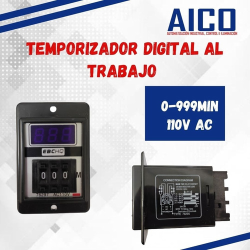 Temporizador  Digital 0-990min 110v