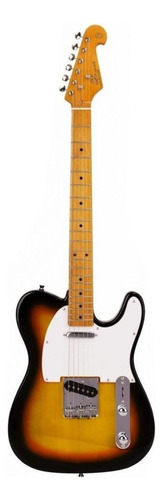 Guitarra elétrica SX Vintage Series STL50+ de  tília 3-tone sunburst brilhante com diapasão de bordo
