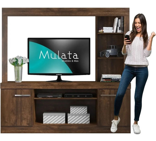 Rack Modular Para Tv Aparador Mueble Alto Mulata