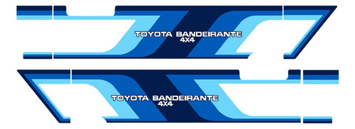 Adesivo Faixa Lateral Toyota Bandeirante Azul Com Carroceria
