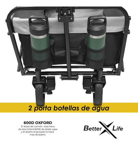 Carrito Compras BETTER X LIFE Para Mandado Transportador Hasta 100kg Trx Color Negro
