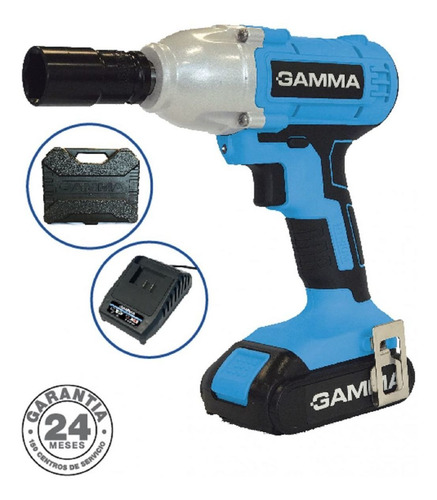 Imagen 2 de 6 de Llave De Impacto Gamma A Bateria 21v Ion Litio Atornillador