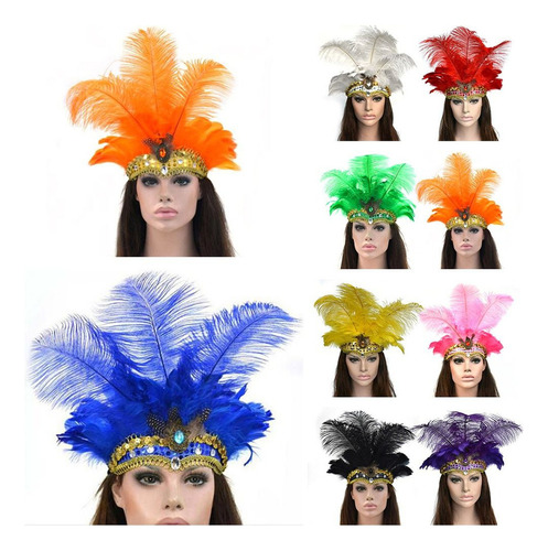 Tocado De Plumas, Accesorios Para El Cabello, Diadema, A La