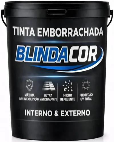 Blindacor Tinta Emborrachada Blindacor Cinza 18 L Para Impermeabiliza