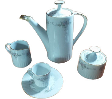 Porcelana Tsuji Juego De Café 9 Piezas Industria Argentina