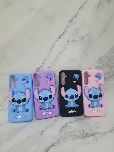 Funda De Stitch Para Samsung A25 A15 Rosa