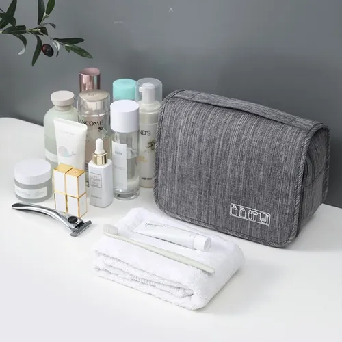 Estuche Cosméticos Viaje Colgante Baño Impermeable Organizar Color Negro