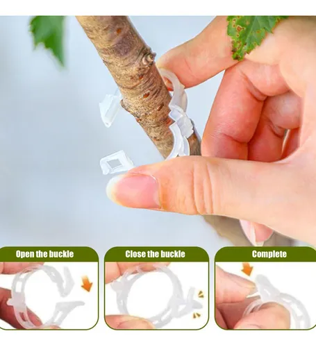100 Clips De Plástico Fijos Para Plantas De Jardín Garden C
