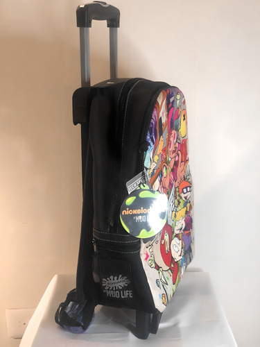 Rugrats Mochila Llantas Gel Color Negro Diseño De La Tela Liso