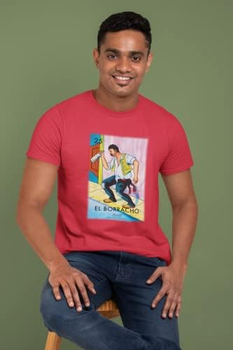 Pop Threads El Borracho Drunk Loteria Card Playera Gráfica
